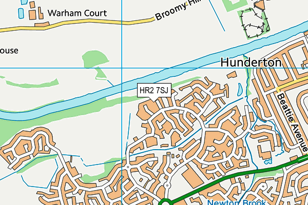 HR2 7SJ map - OS VectorMap District (Ordnance Survey)