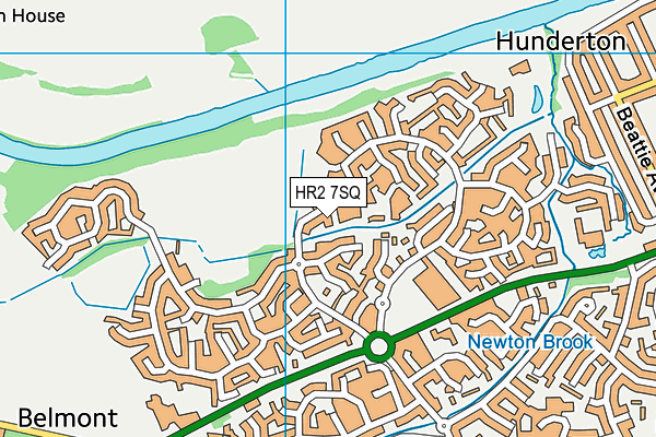 HR2 7SQ map - OS VectorMap District (Ordnance Survey)