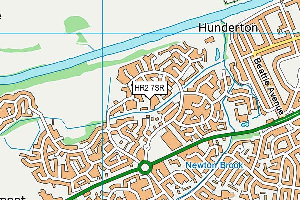 HR2 7SR map - OS VectorMap District (Ordnance Survey)