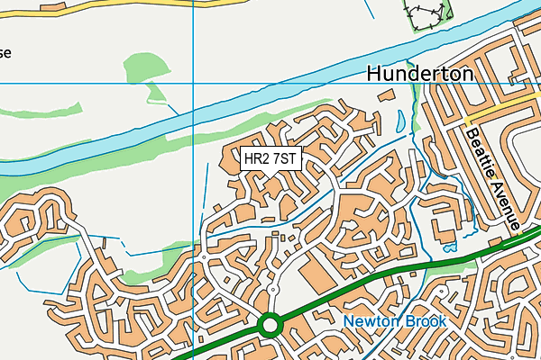 HR2 7ST map - OS VectorMap District (Ordnance Survey)