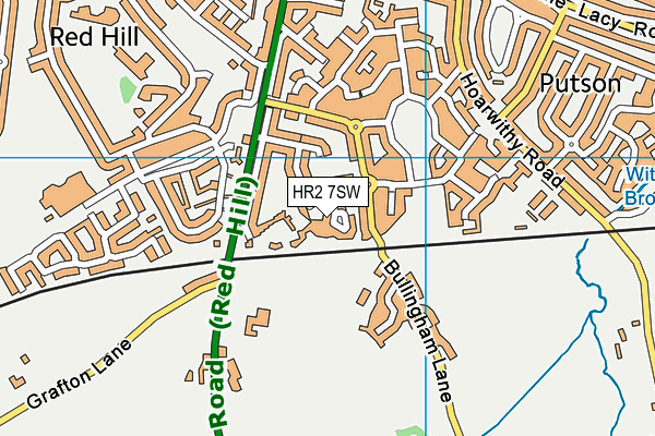 HR2 7SW map - OS VectorMap District (Ordnance Survey)