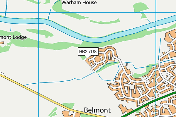 HR2 7US map - OS VectorMap District (Ordnance Survey)