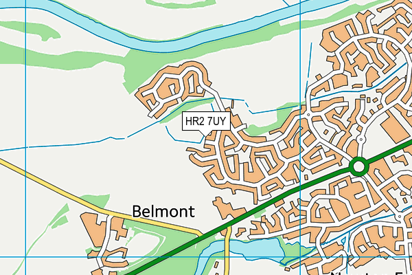 HR2 7UY map - OS VectorMap District (Ordnance Survey)