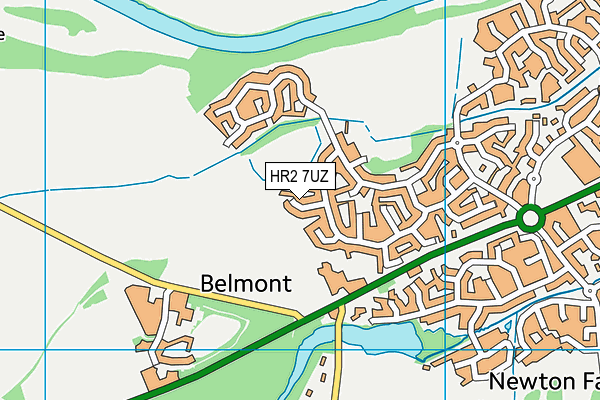 HR2 7UZ map - OS VectorMap District (Ordnance Survey)