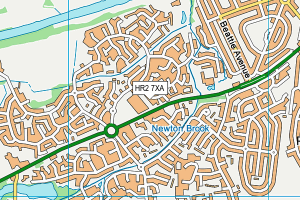 HR2 7XA map - OS VectorMap District (Ordnance Survey)