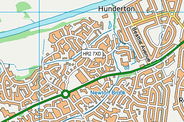 HR2 7XD map - OS VectorMap District (Ordnance Survey)