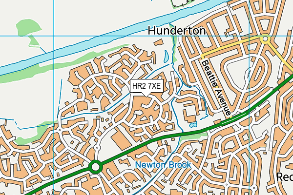 HR2 7XE map - OS VectorMap District (Ordnance Survey)