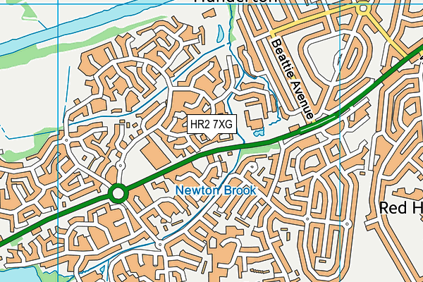 HR2 7XG map - OS VectorMap District (Ordnance Survey)