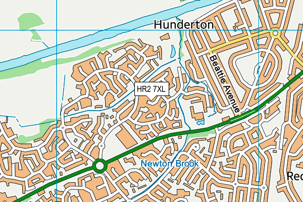 HR2 7XL map - OS VectorMap District (Ordnance Survey)