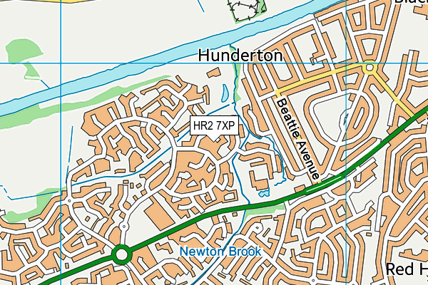 HR2 7XP map - OS VectorMap District (Ordnance Survey)