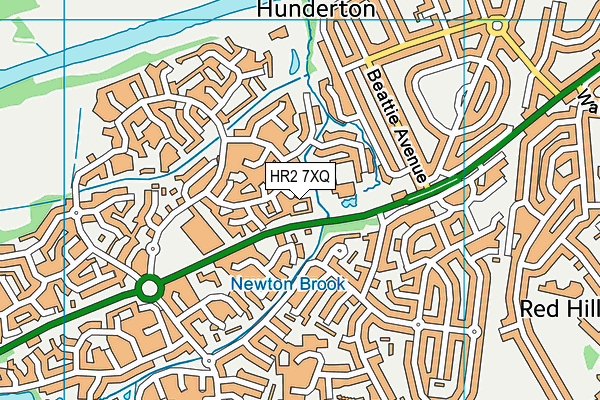 HR2 7XQ map - OS VectorMap District (Ordnance Survey)