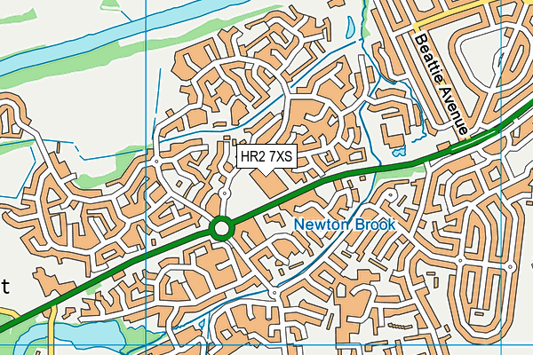 HR2 7XS map - OS VectorMap District (Ordnance Survey)
