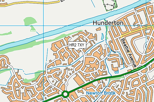 HR2 7XY map - OS VectorMap District (Ordnance Survey)