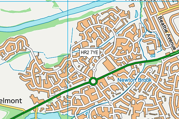 HR2 7YE map - OS VectorMap District (Ordnance Survey)