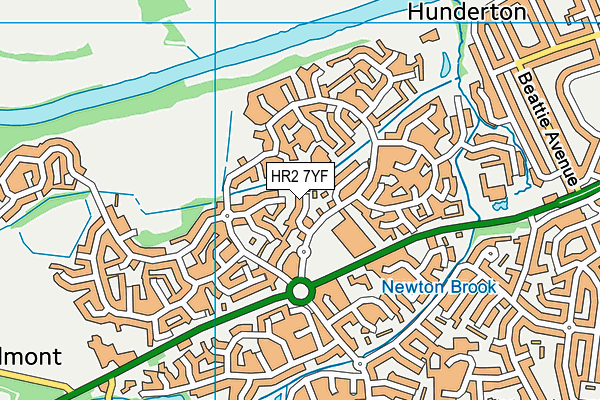 HR2 7YF map - OS VectorMap District (Ordnance Survey)