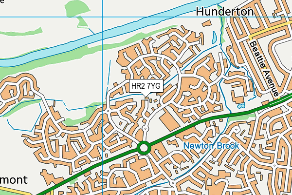 HR2 7YG map - OS VectorMap District (Ordnance Survey)