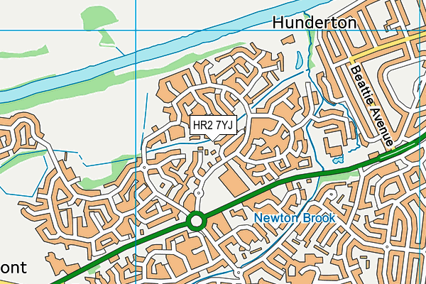 HR2 7YJ map - OS VectorMap District (Ordnance Survey)