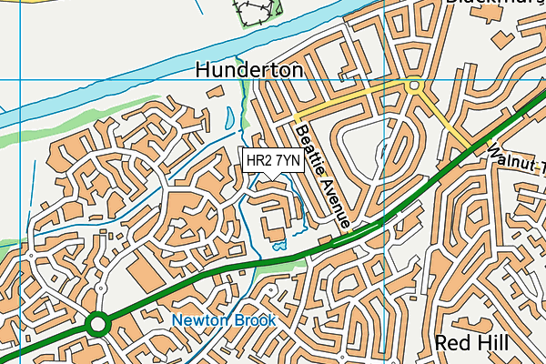 HR2 7YN map - OS VectorMap District (Ordnance Survey)