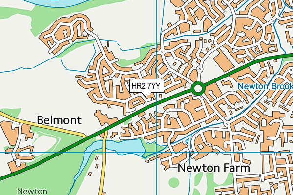 HR2 7YY map - OS VectorMap District (Ordnance Survey)