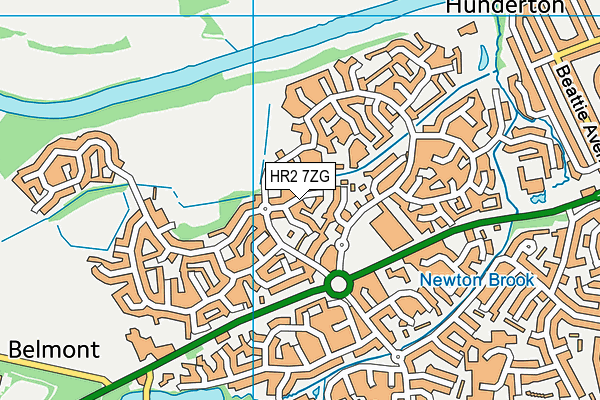 HR2 7ZG map - OS VectorMap District (Ordnance Survey)