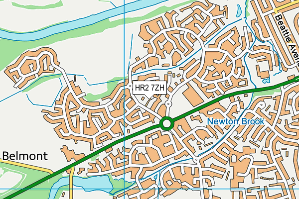 HR2 7ZH map - OS VectorMap District (Ordnance Survey)