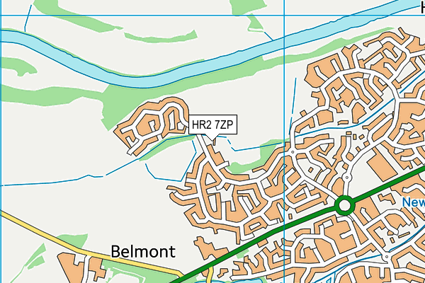 HR2 7ZP map - OS VectorMap District (Ordnance Survey)