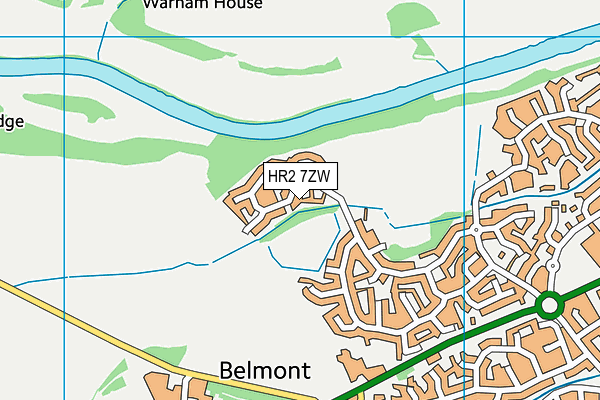 HR2 7ZW map - OS VectorMap District (Ordnance Survey)