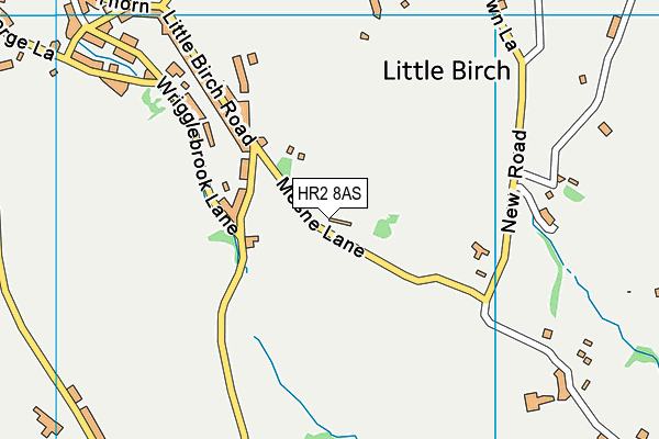 HR2 8AS map - OS VectorMap District (Ordnance Survey)