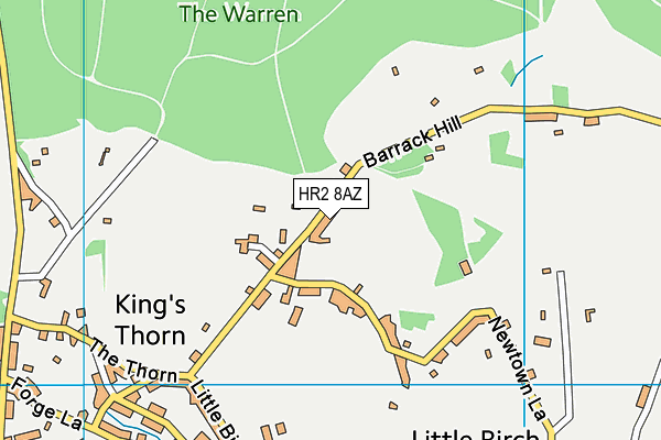 HR2 8AZ map - OS VectorMap District (Ordnance Survey)