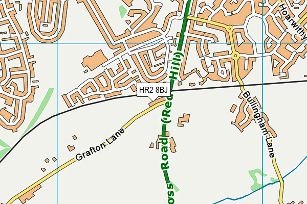 HR2 8BJ map - OS VectorMap District (Ordnance Survey)