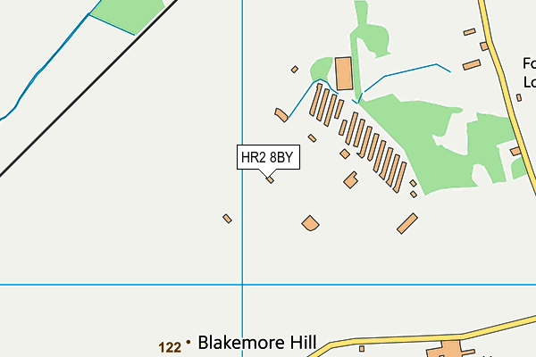 HR2 8BY map - OS VectorMap District (Ordnance Survey)