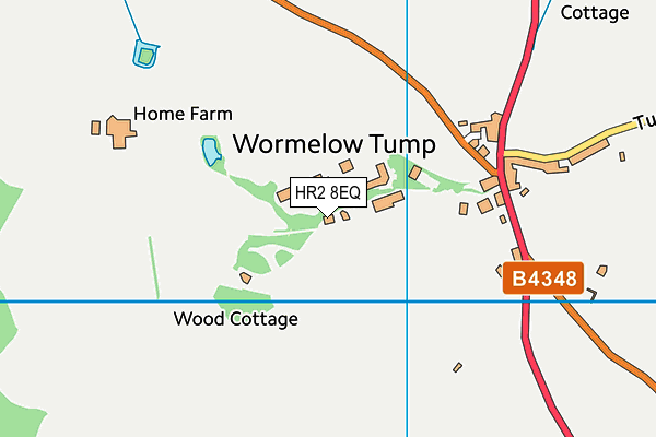 Wormelow Indoor Bowls Centre (Closed) map (HR2 8EQ) - OS VectorMap District (Ordnance Survey)