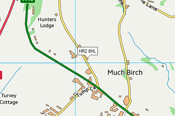 Much Birch C Of E Primary School map (HR2 8HL) - OS VectorMap District (Ordnance Survey)