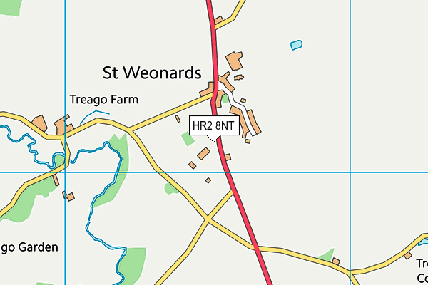 HR2 8NT map - OS VectorMap District (Ordnance Survey)