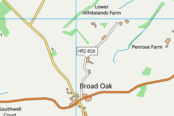HR2 8QX map - OS VectorMap District (Ordnance Survey)