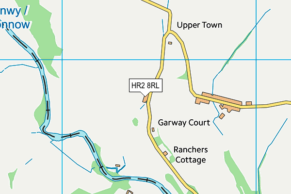 HR2 8RL map - OS VectorMap District (Ordnance Survey)