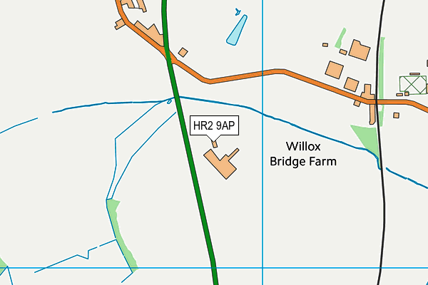 HR2 9AP map - OS VectorMap District (Ordnance Survey)