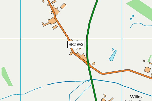 HR2 9AS map - OS VectorMap District (Ordnance Survey)