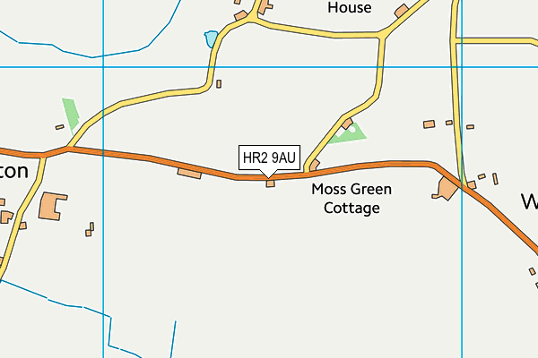 HR2 9AU map - OS VectorMap District (Ordnance Survey)