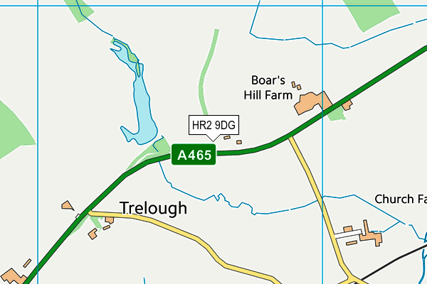 HR2 9DG map - OS VectorMap District (Ordnance Survey)