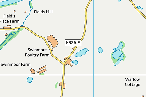 HR2 9JE map - OS VectorMap District (Ordnance Survey)