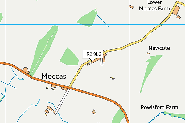 Coppice Field (Moccas Cricket Club) map (HR2 9LG) - OS VectorMap District (Ordnance Survey)