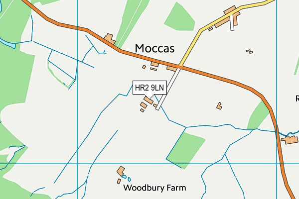 HR2 9LN map - OS VectorMap District (Ordnance Survey)