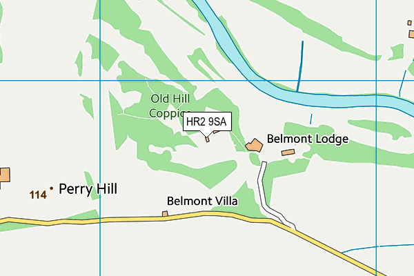 Belmont Lodge And Golf Course (Closed) map (HR2 9SA) - OS VectorMap District (Ordnance Survey)