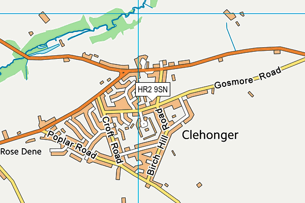 Clehonger CofE Primary School map (HR2 9SN) - OS VectorMap District (Ordnance Survey)