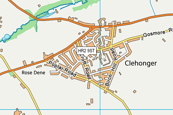 HR2 9ST map - OS VectorMap District (Ordnance Survey)
