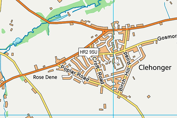 HR2 9SU map - OS VectorMap District (Ordnance Survey)