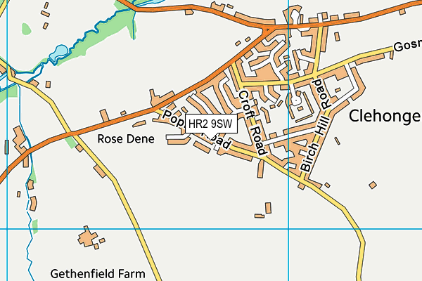 HR2 9SW map - OS VectorMap District (Ordnance Survey)