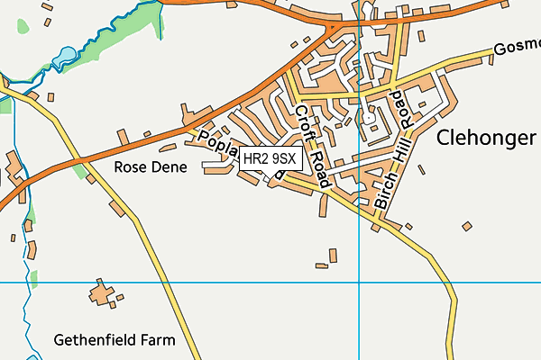 HR2 9SX map - OS VectorMap District (Ordnance Survey)