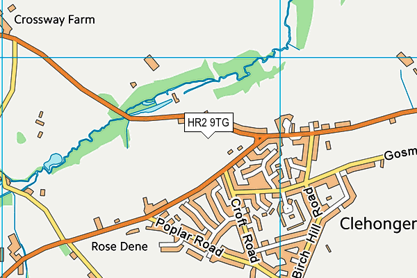 HR2 9TG map - OS VectorMap District (Ordnance Survey)